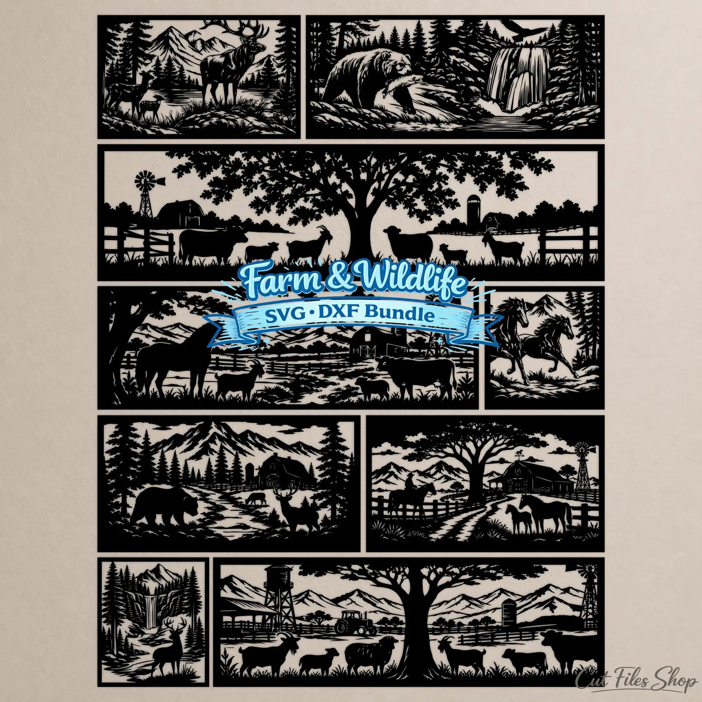Wildlife fence panel DXF for CNC plasma cutting