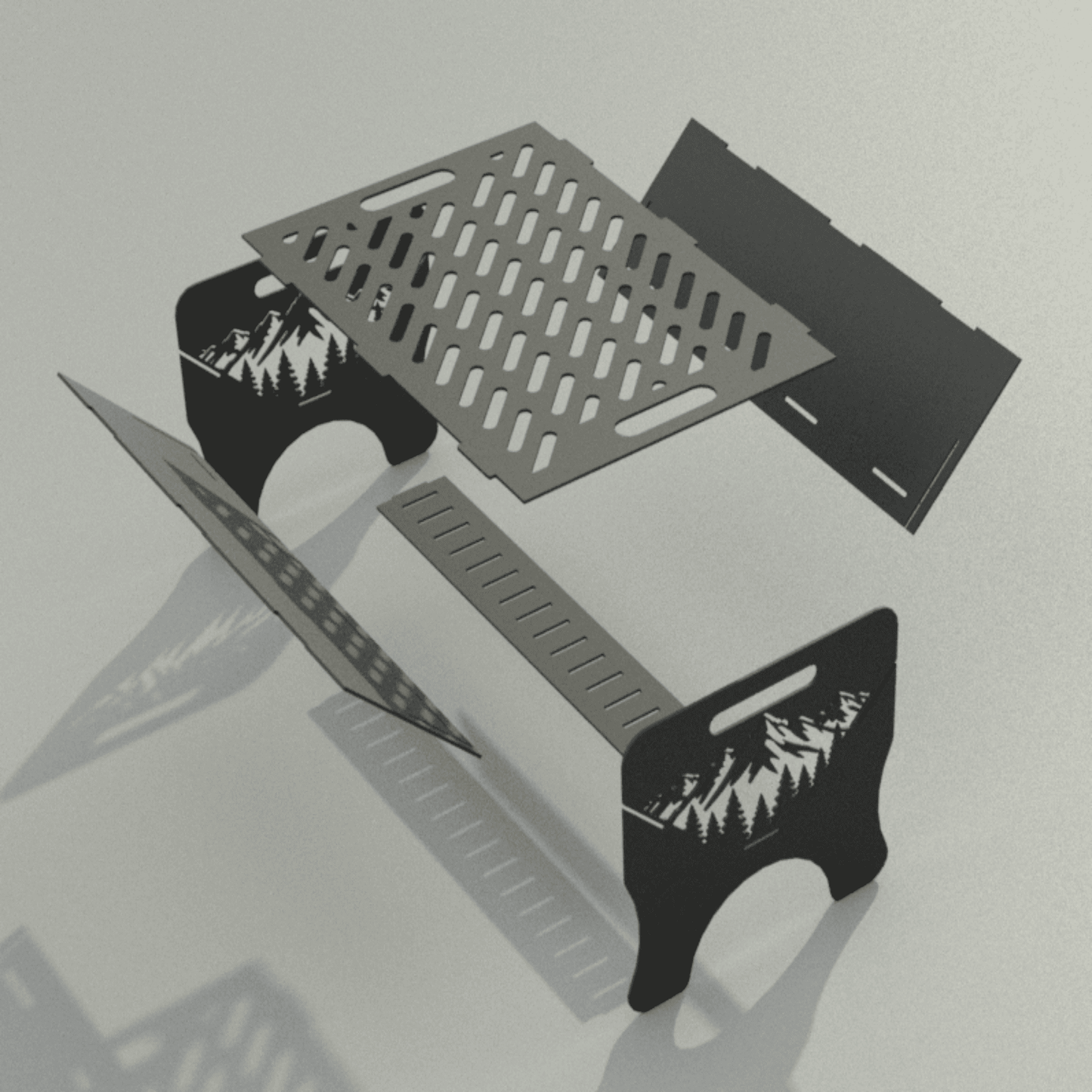 Flat pack metal fire pit digital download