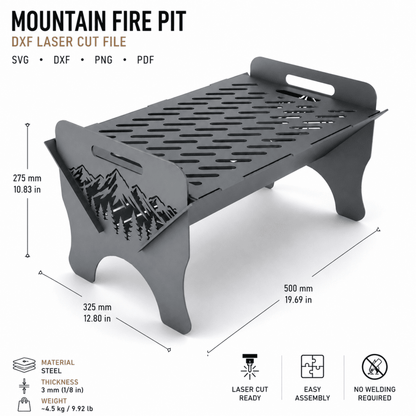 CNC plasma fire pit made from 3 mm steel
