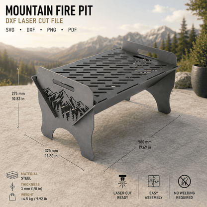 Portable outdoor fire pit laser cut project