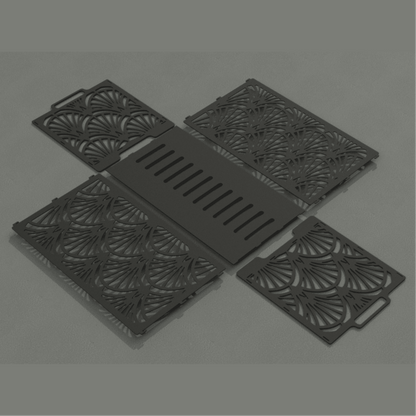 Modern fireplace log holder DXF SVG cutting files