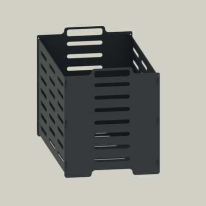 Modern log holder for fireplace made from laser cut steel