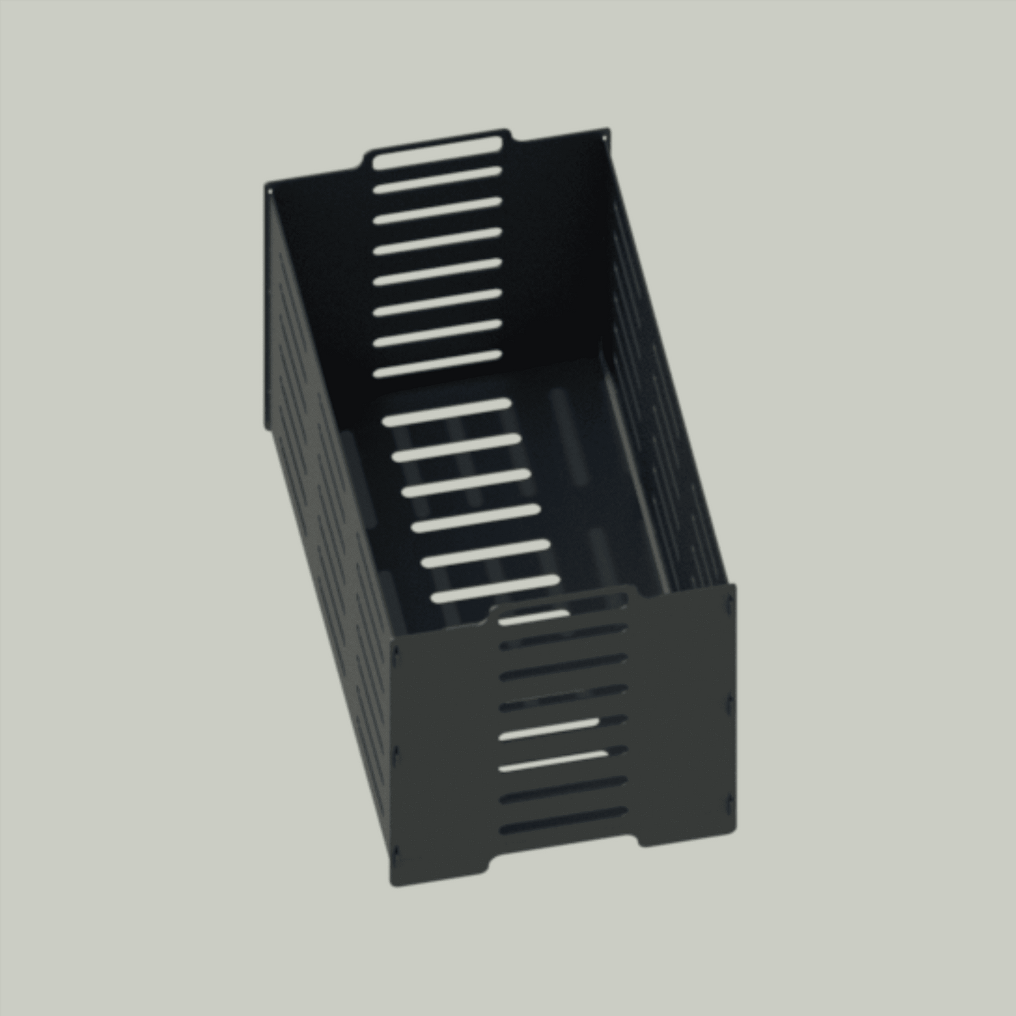 Slot together metal firewood holder for 3 mm steel