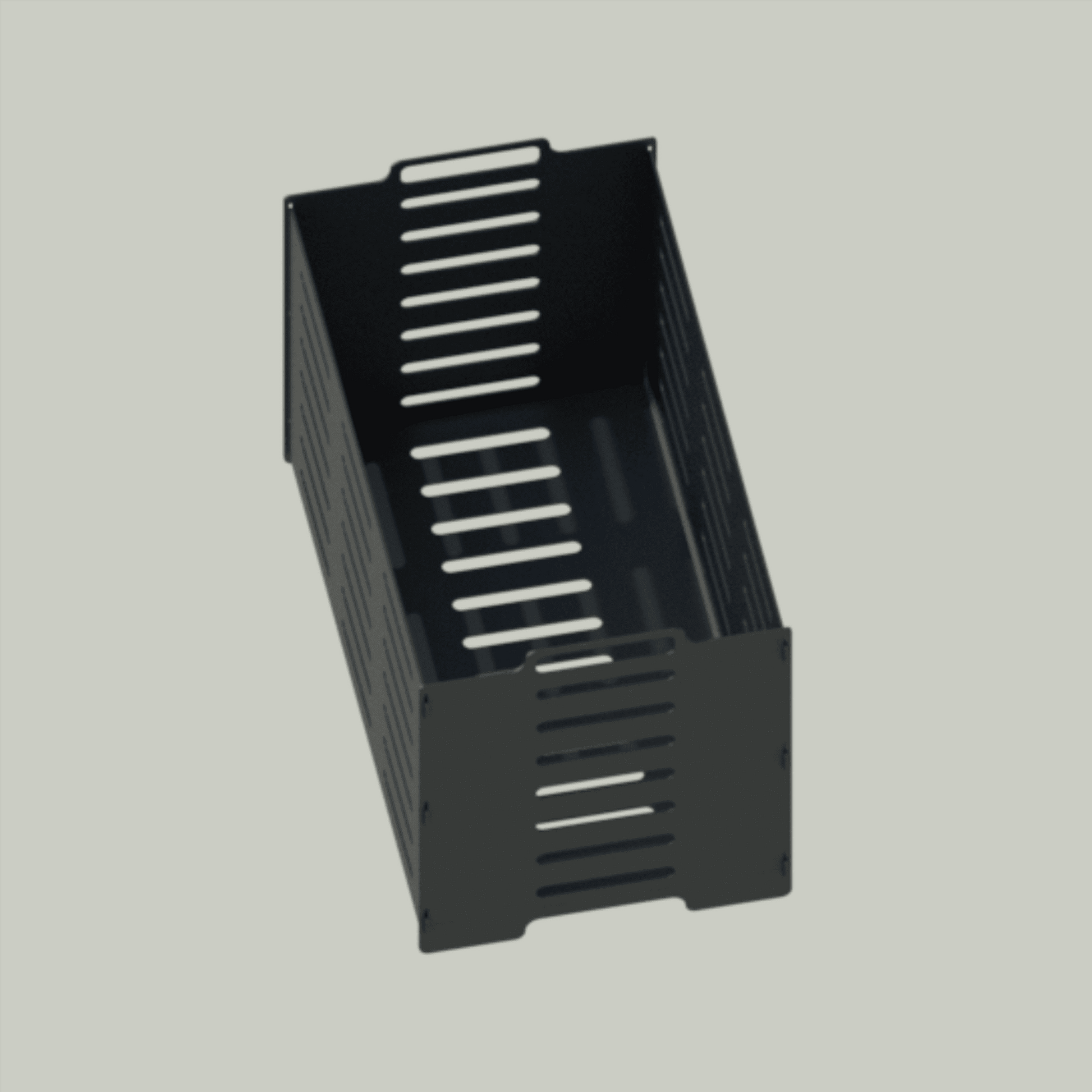 Slot together metal firewood holder for 3 mm steel