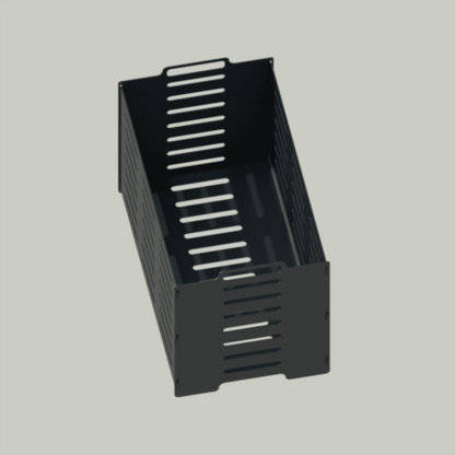 Slot together metal firewood holder for 3 mm steel
