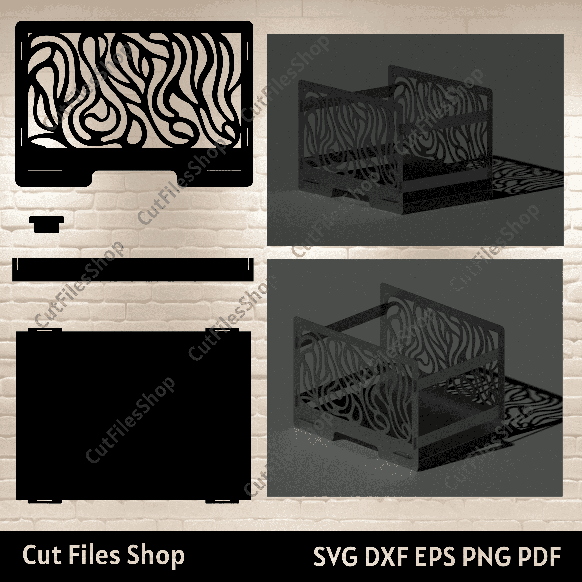 Firewood Rack Dxf for Plasma cut, Dxf for Cnc router, Dxf for Laser cu