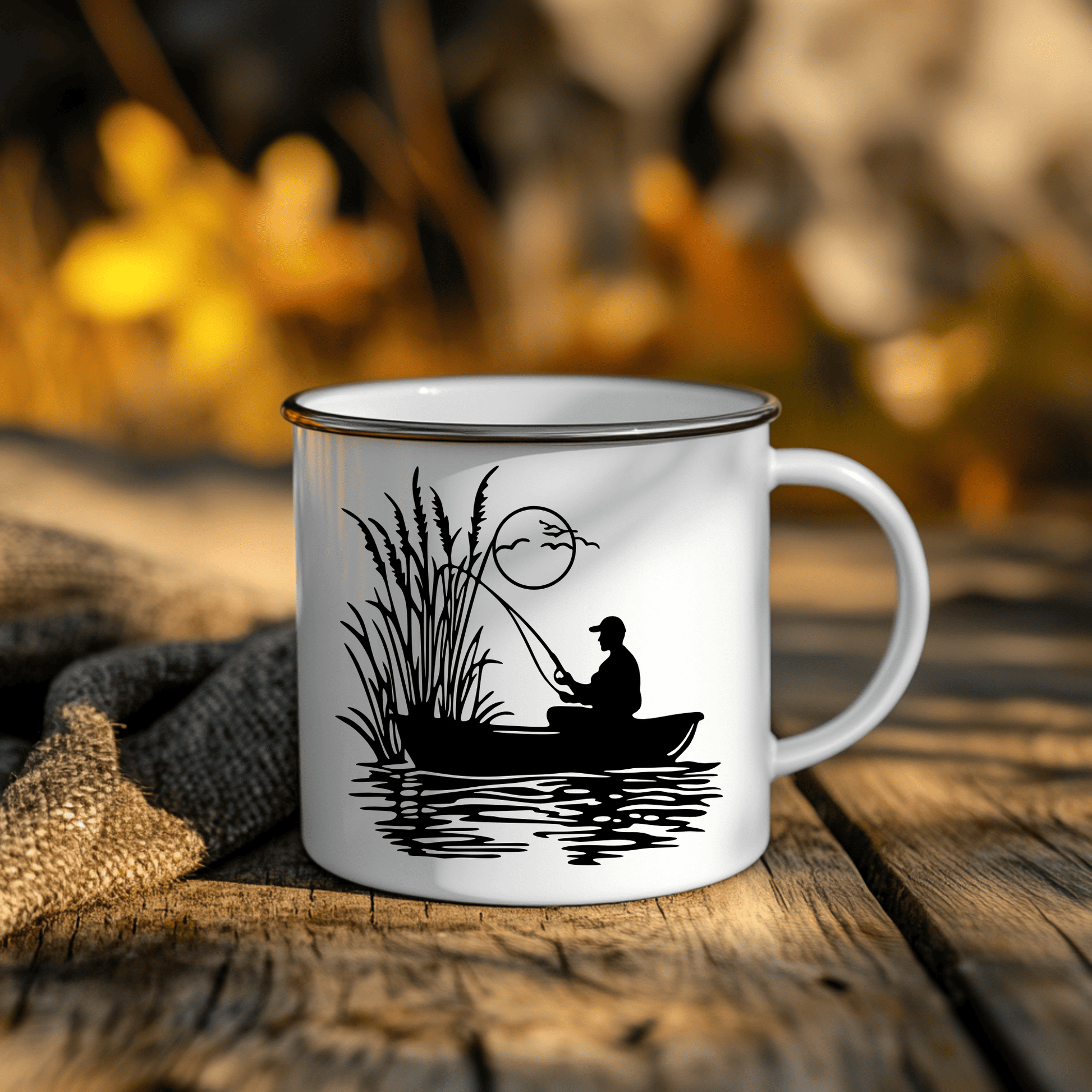 Fishing boat metal decor template