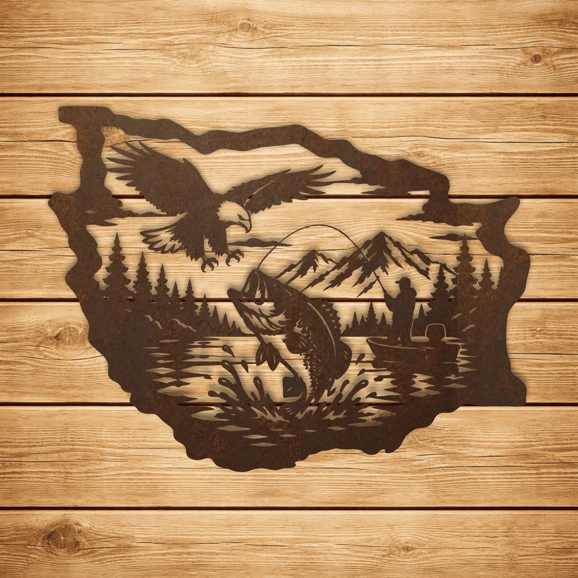 Lake house decor CNC vector design