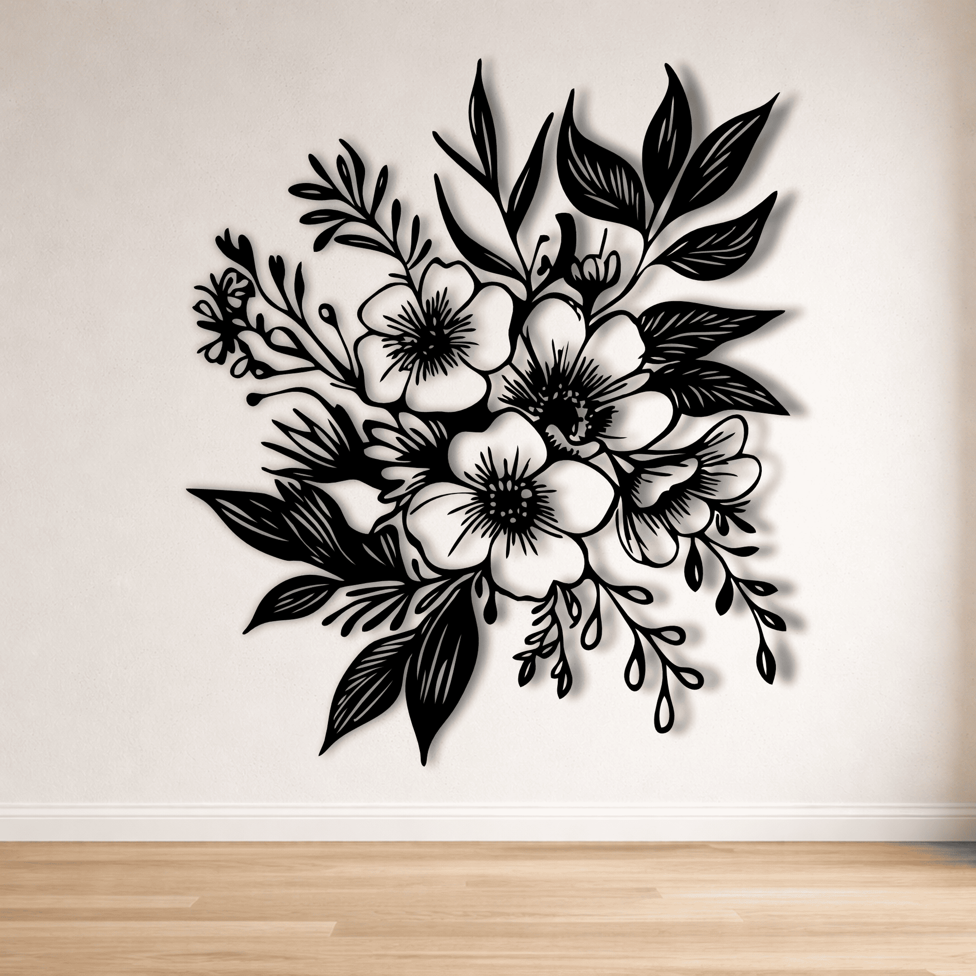 Wildflower arrangement SVG cut file for Glowforge and laser machines