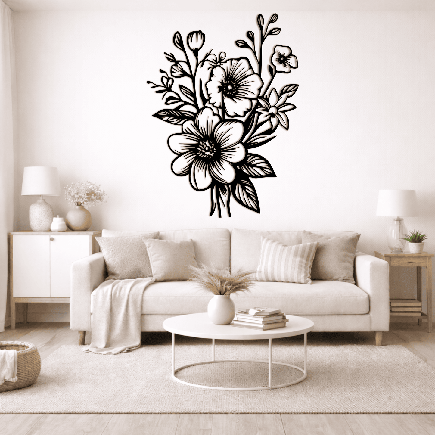 CNC floral engraving file in DXF and SVG formats for plasma cutting