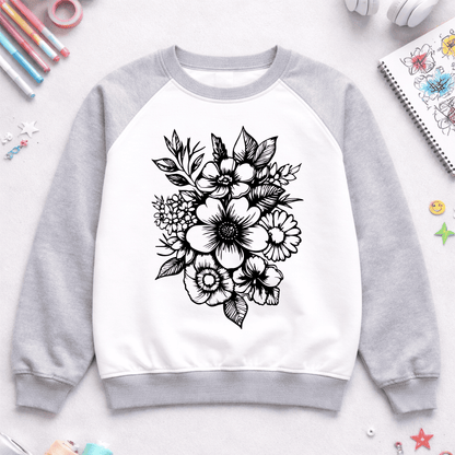 Printable wildflower bouquet PDF file for craft and decor projects