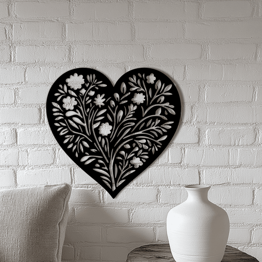 Valentine’s Day Gift SVG – Floral Heart Design for Cricut & CNC Projects