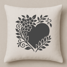 Load image into Gallery viewer, Romantic flower heart DXF file
