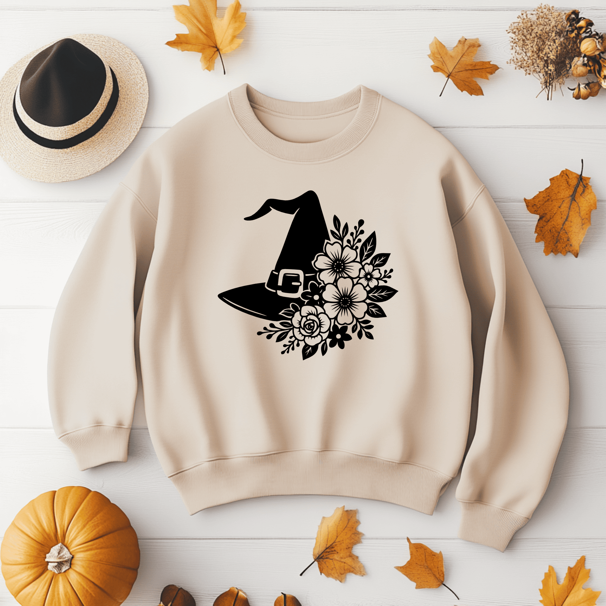 Laser cut witch hat floral template