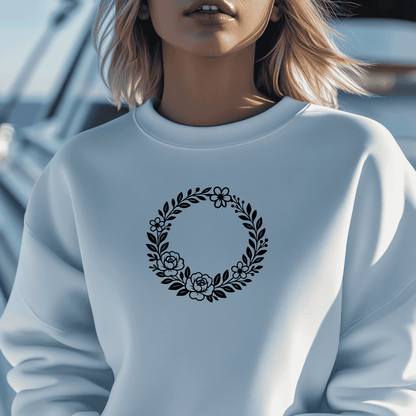 Floral wreath SVG DXF EPS PNG for Cricut,  and sublimation projects