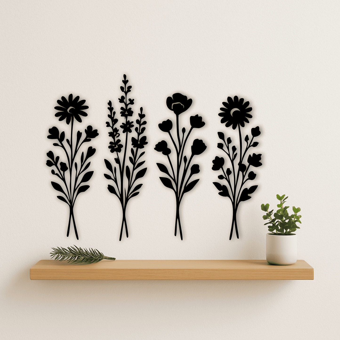 Floral farmhouse decor SVG DXF for laser cutting, CNC and wall art projects