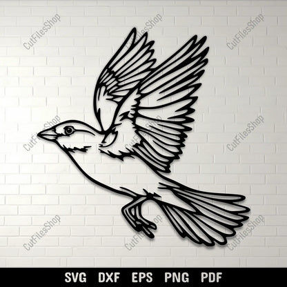 flying bird silhouette svg