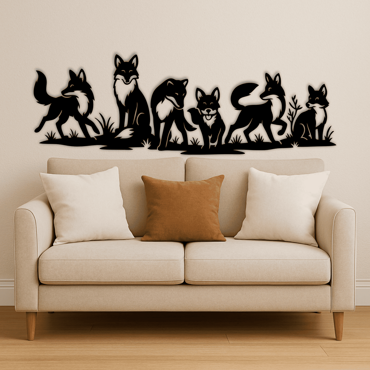 Forest foxes PNG printable