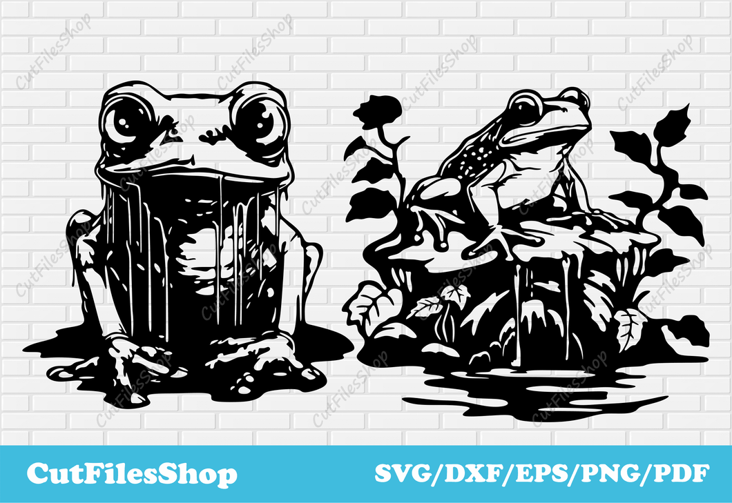 Frogs svg files for cricut, Frogs art for sublimation, dxf frogs for laser, engraving files, stencils dxf, Silhouette frogs, craft svg design, printable png files, transparent png for t-shirt, sweatshirt png art, free dxf files