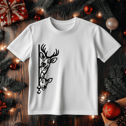 Buck and doe side peek silhouette for Cricut and Glowforge