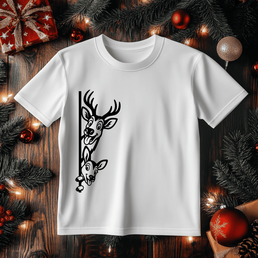 Buck and doe side peek silhouette for Cricut and Glowforge