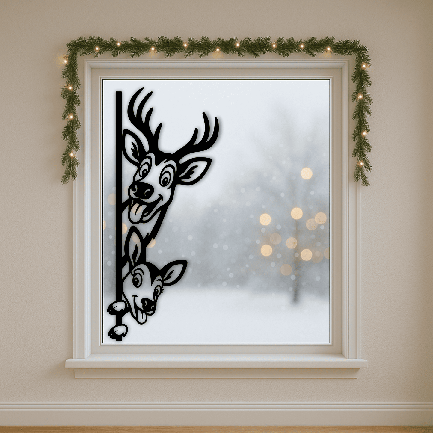 Peeking buck artwork in SVG DXF PNG PDF EPS formats