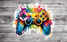 Load image into Gallery viewer, game joystick t shirt design, game art png, sublimation files download, png transparent, png for cricut, png for stickers
