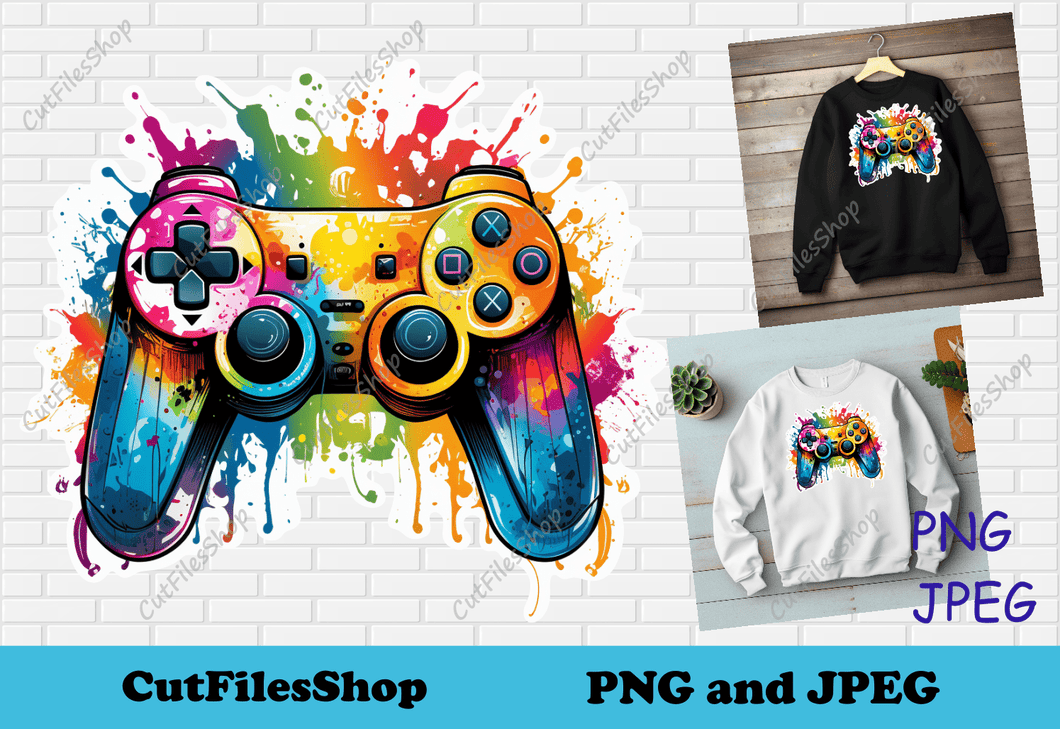 Game joystick png art, png for sublimation, T Shirt Design PNGs for Download, T Shirt PNG Transparent Images, free png for t shirt design, png art