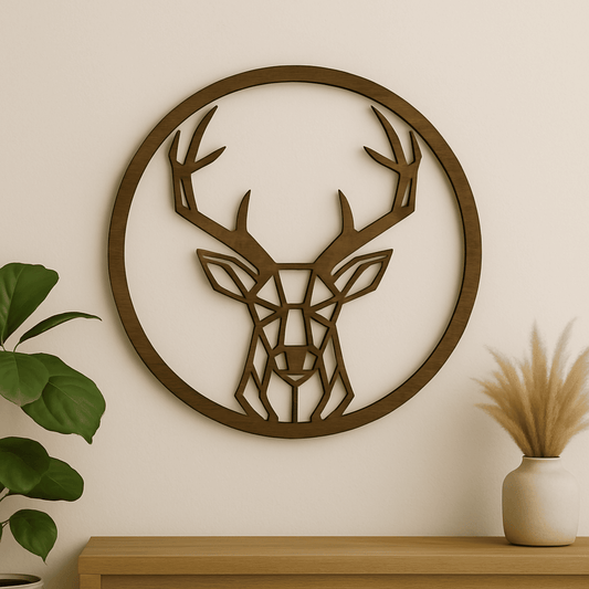 Low poly animal metal wall decor