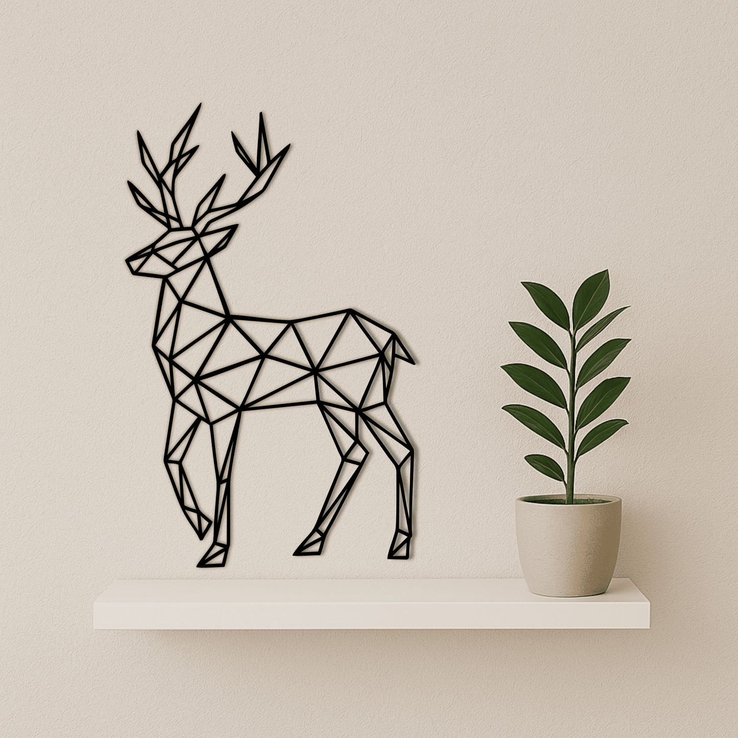 Laser cut geometric wildlife design