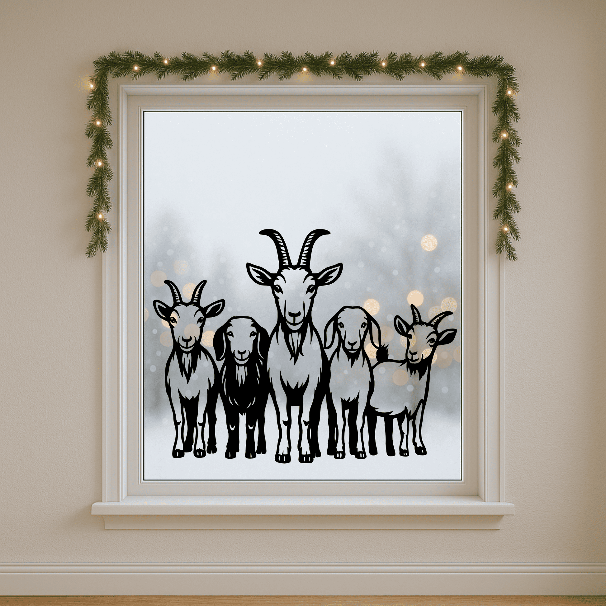 Goat silhouette EPS vector for rustic barn wall art