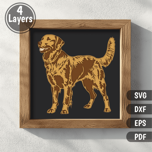 labrador layered svg design