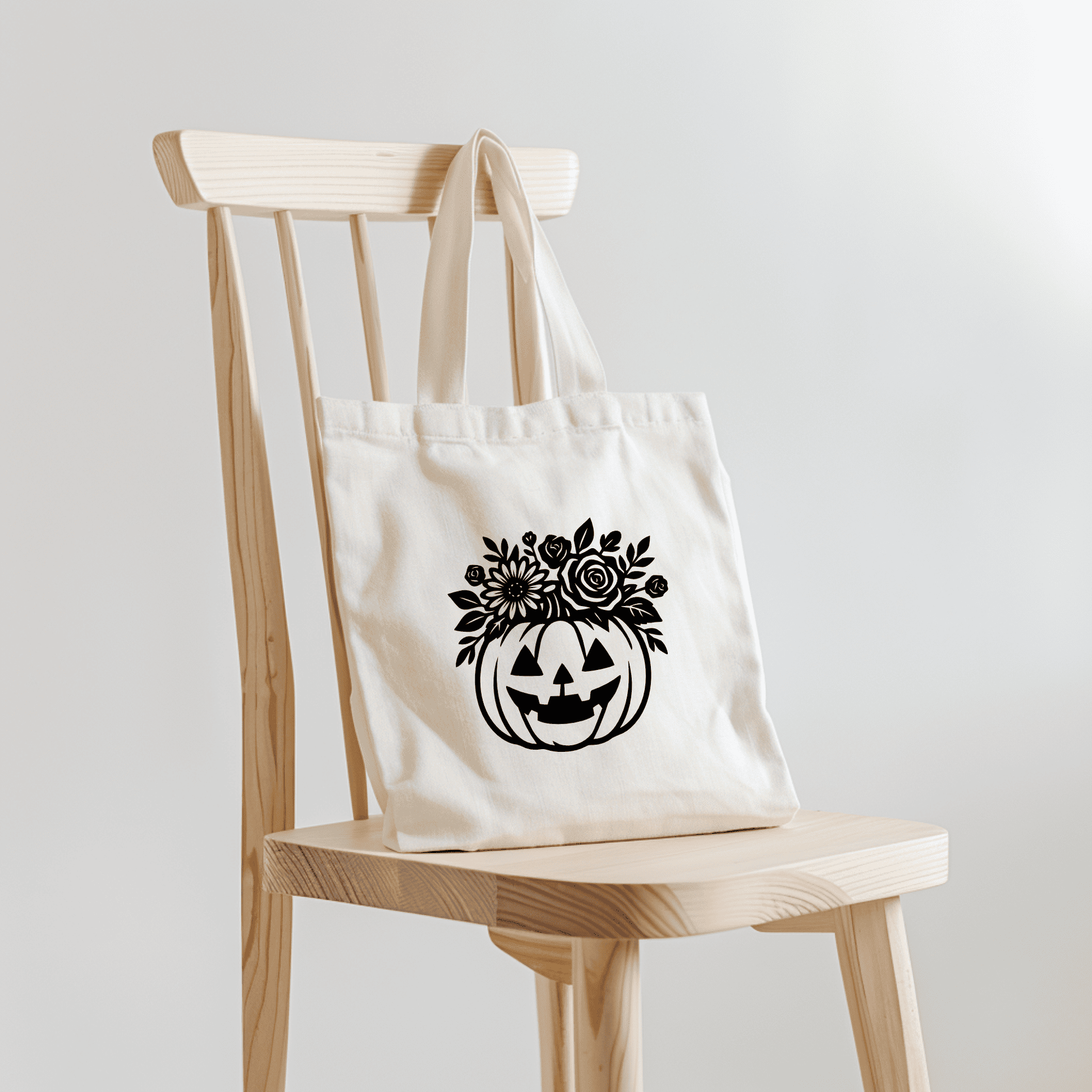 Halloween floral pumpkin PNG for sublimation or seasonal projects