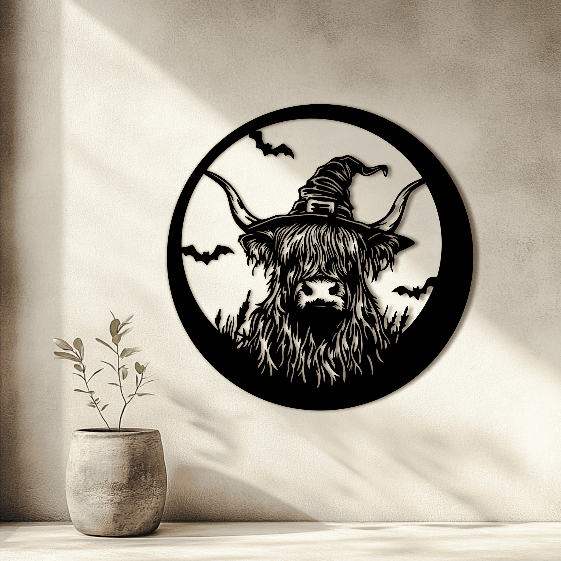 Halloween Home Decor: Highland Cow SVG Cut Files for Unique Decorations