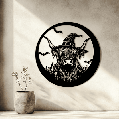 Halloween Home Decor: Highland Cow SVG Cut Files for Unique Decorations