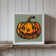Load image into Gallery viewer, Halloween Pumpkin 3D Layered Shadow Box, DIY Papercut Template, DXF for Laser Cut, SVG for Cricut, Unique Home Decor
