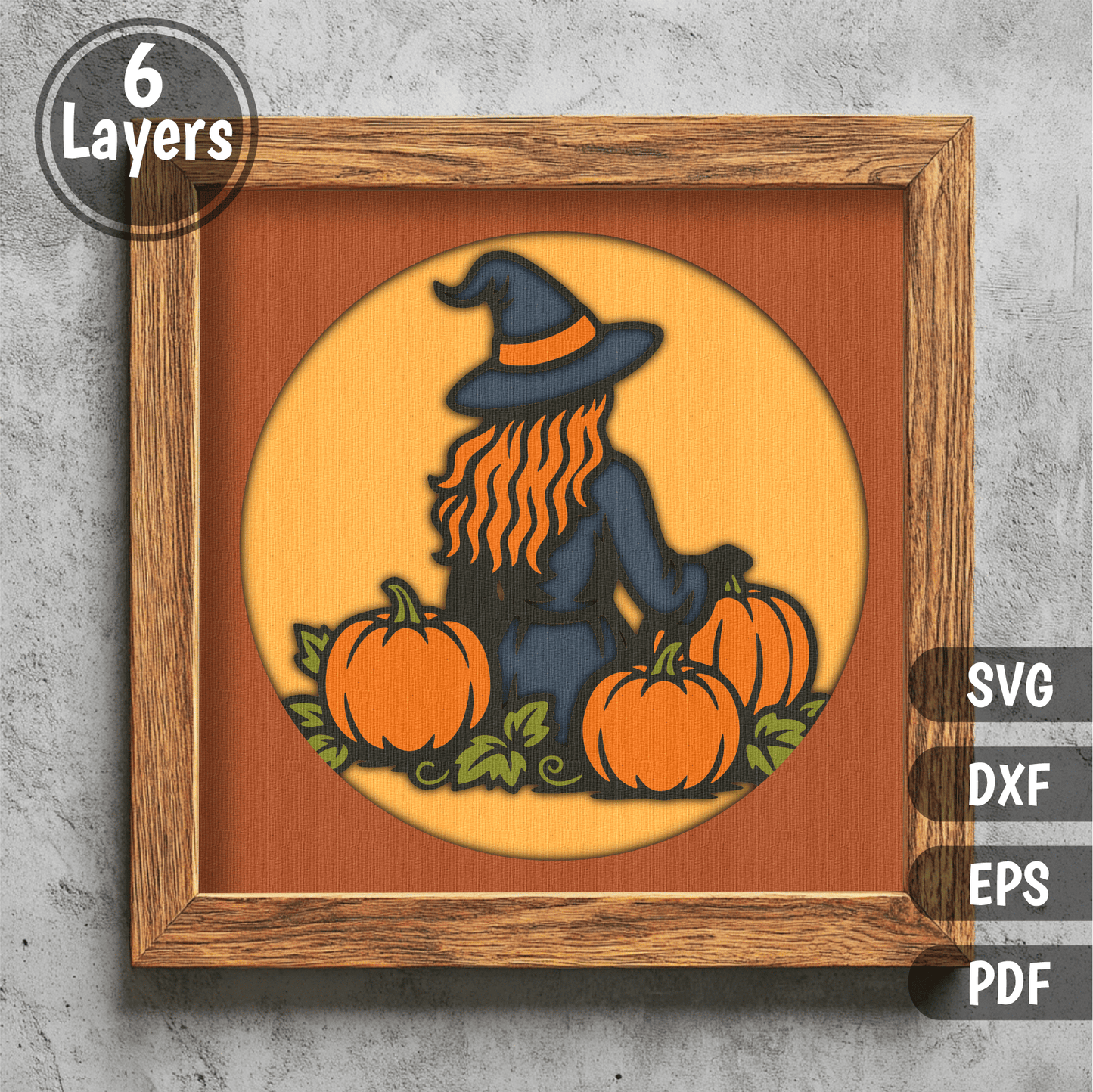 Halloween paper craft 3D light box SVG DXF EPS PDF for cardstock