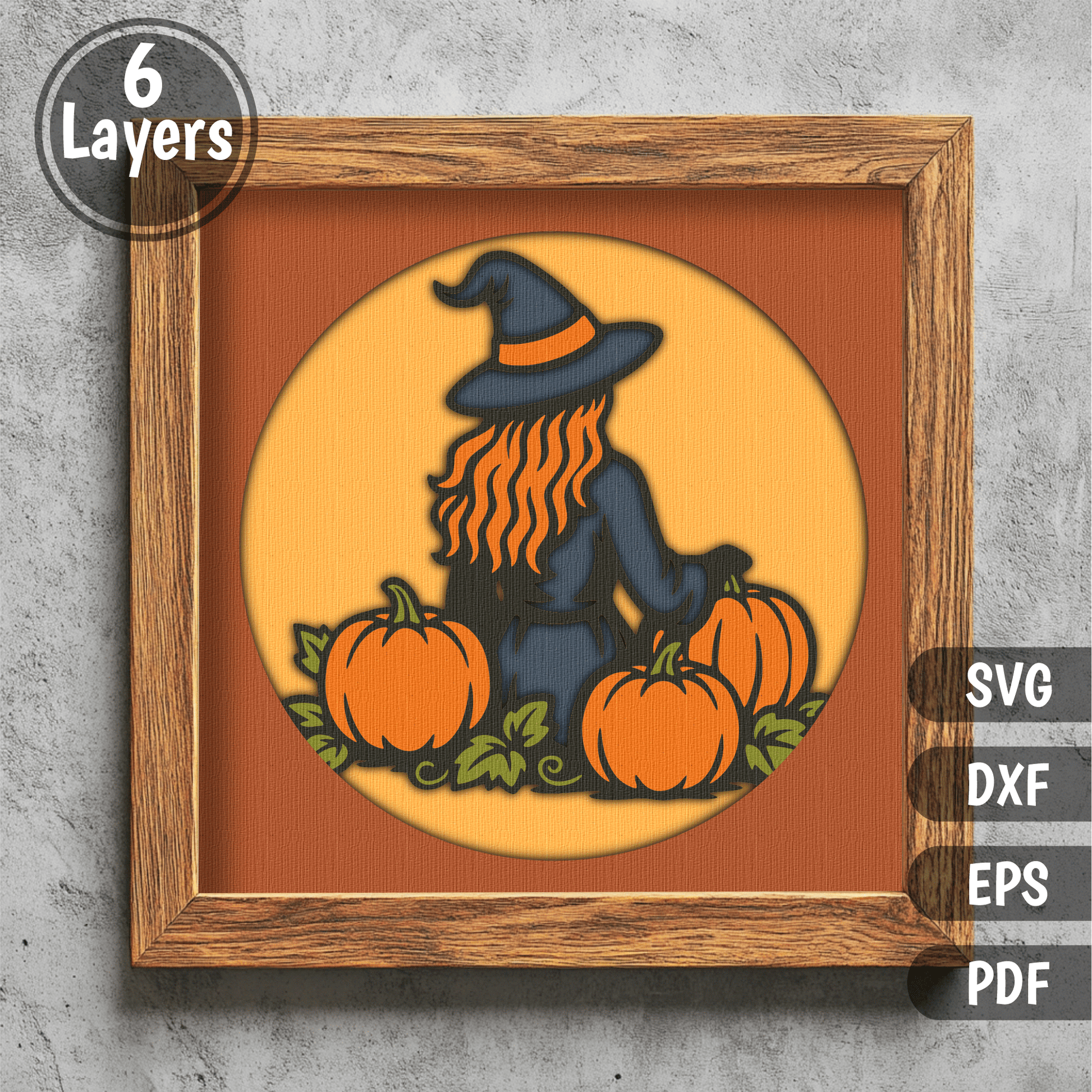 Halloween paper craft 3D light box SVG DXF EPS PDF for cardstock