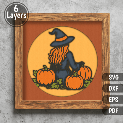 Halloween paper craft 3D light box SVG DXF EPS PDF for cardstock