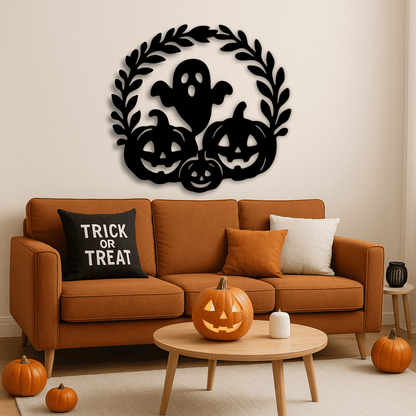Halloween wreath bundle SVG DXF for seasonal wall art and gifts