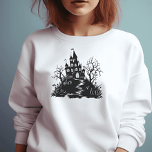 Load image into Gallery viewer, Halloween Castle SVG, DXF for Cricut &amp; Glowforge, Sublimation Design for Spooky Creative Projects, Halloween T-shirt design, Halloween decor DIY
