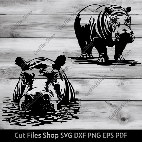 Hippo svg, Cutting machines, hippopotamus svg, Animals dxf for laser cut, hippo Cricut, animals dxf for plasma cut, free download svg files, download svg images for free, dxf for cnc metal cut, shop with svg files