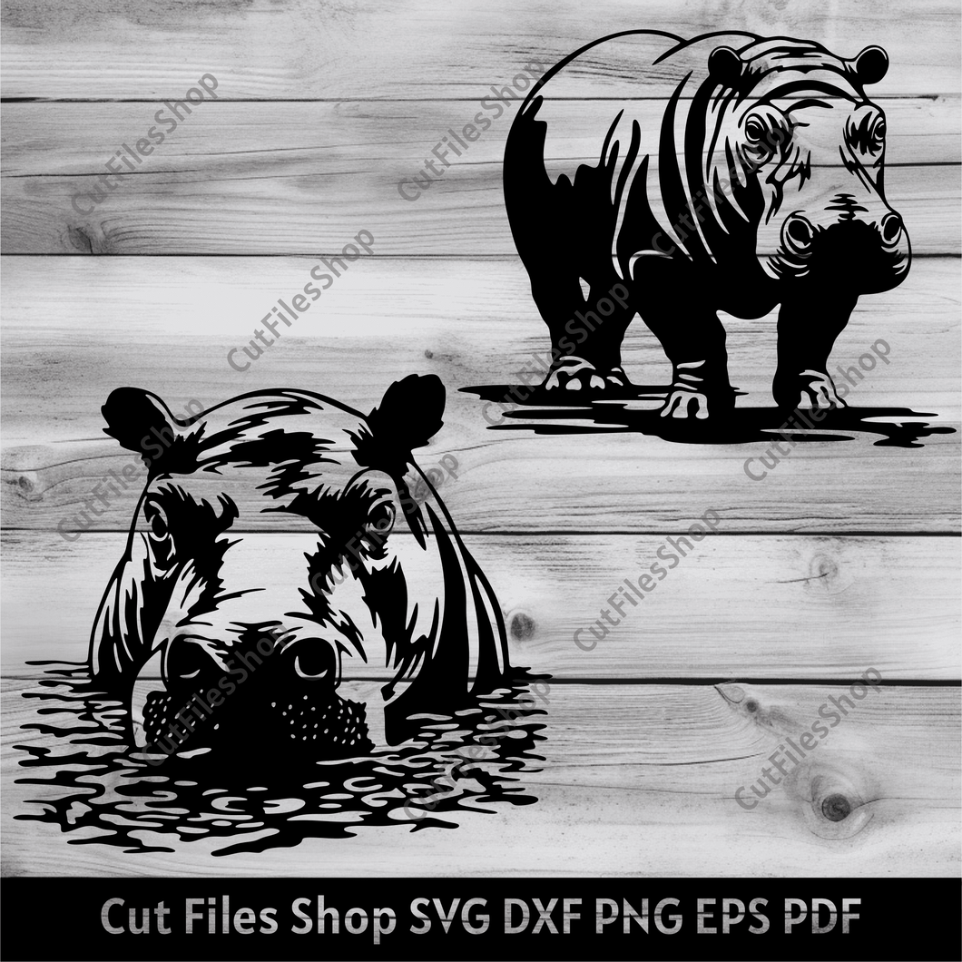 Hippo svg, Cutting machines, hippopotamus svg, Animals dxf for laser cut, hippo Cricut, animals dxf for plasma cut, free download svg files, download svg images for free, dxf for cnc metal cut, shop with svg files