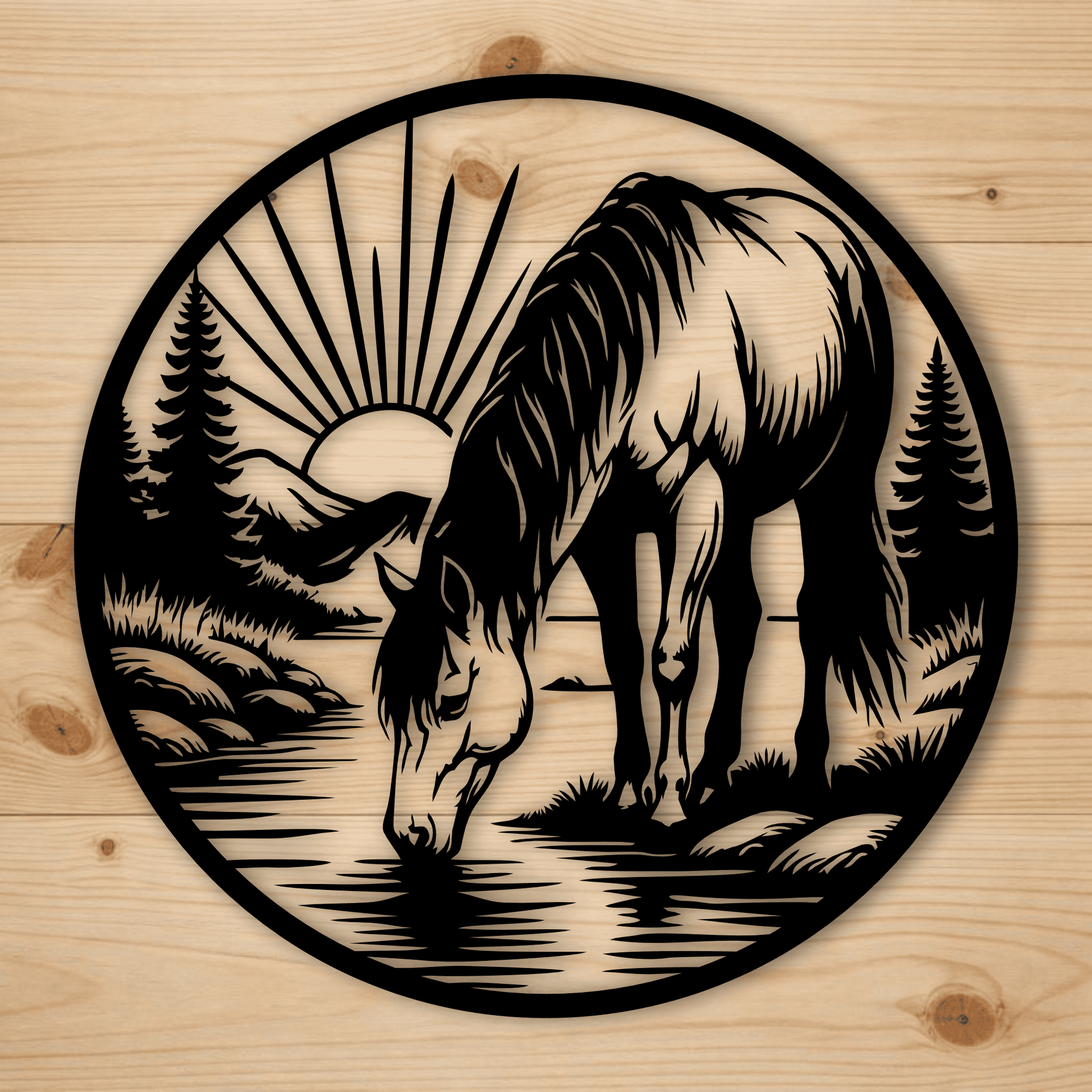 Country horse SVG Cricut cutting file