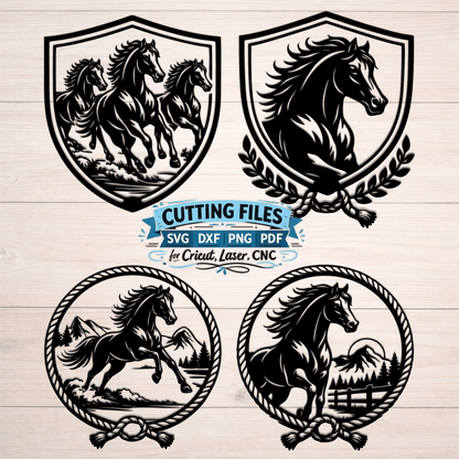 horse logo svg emblem design