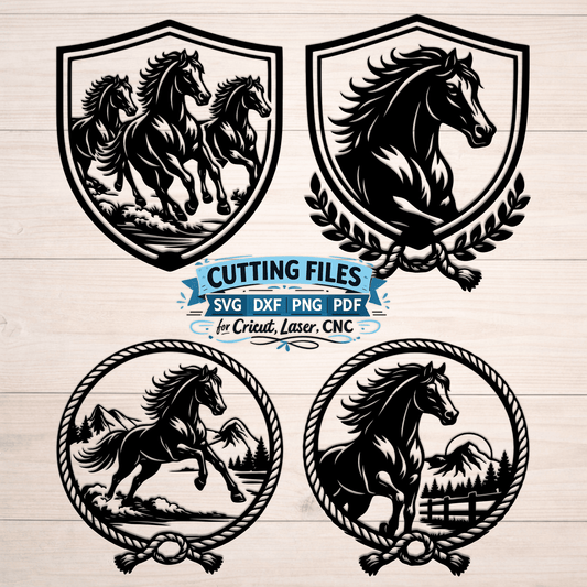 horse logo svg emblem design