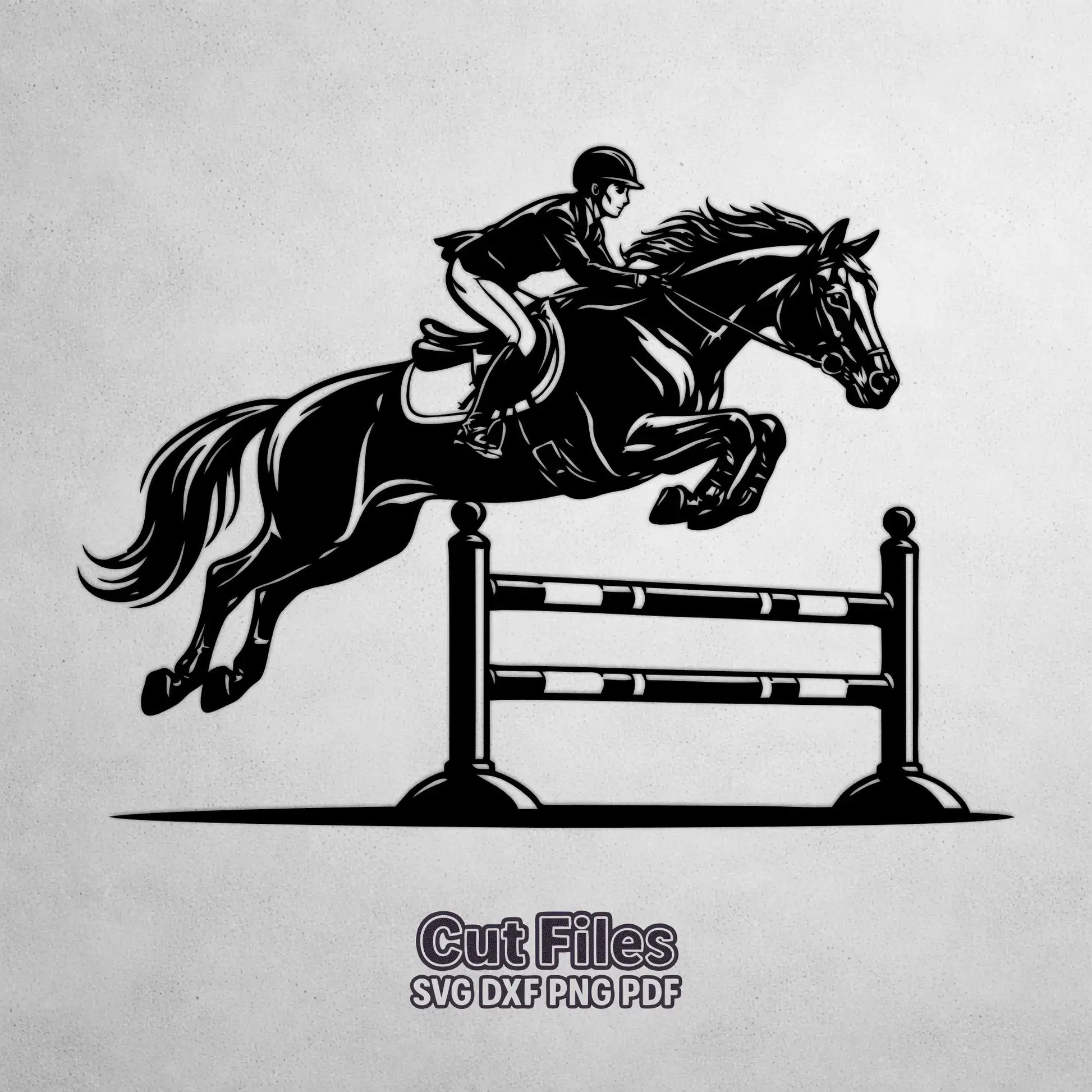 horse jumping silhouette svg laser cut files