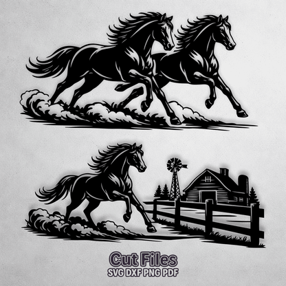 running horse silhouette svg design