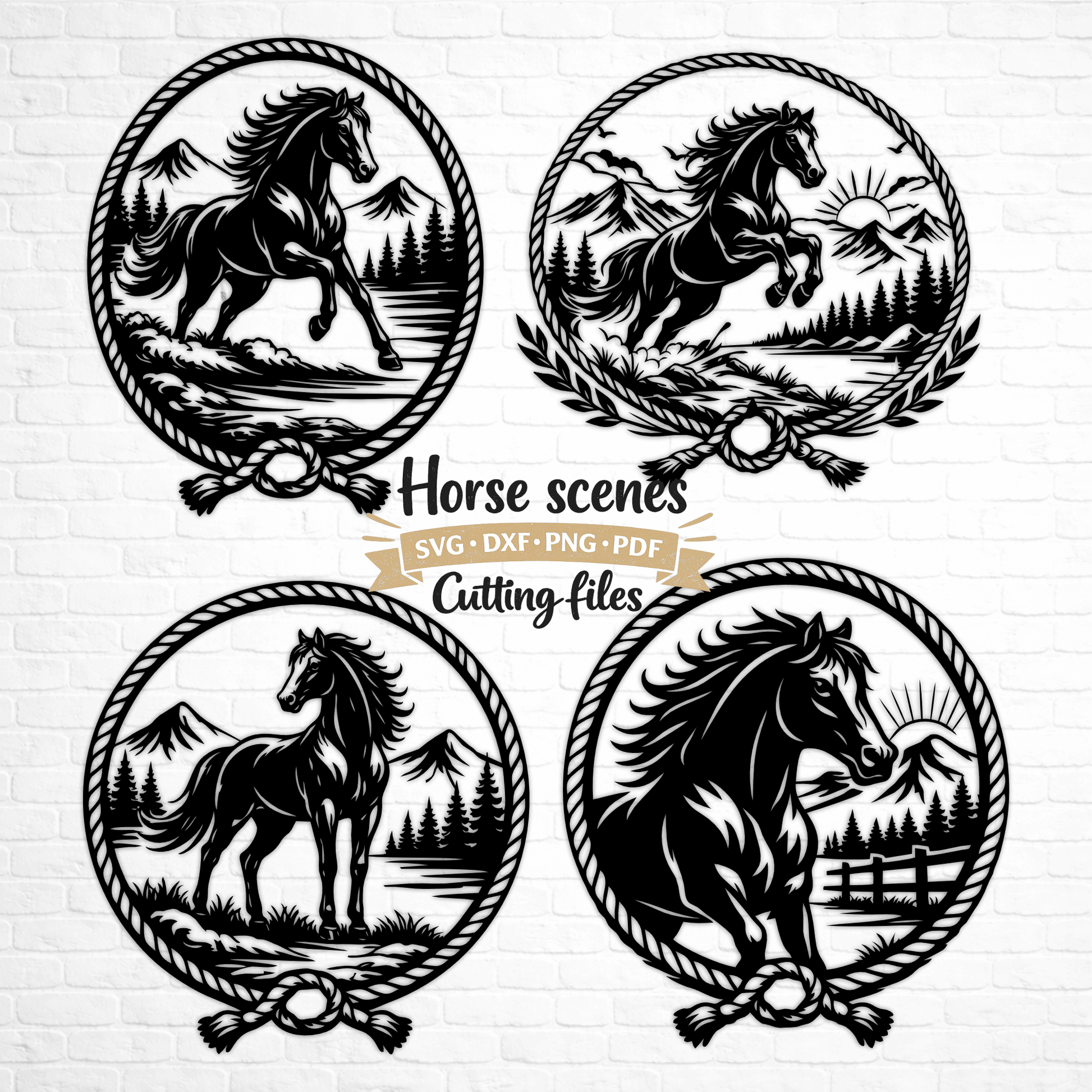 horse badge svg round emblem
