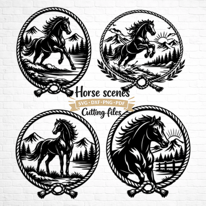 horse badge svg round emblem
